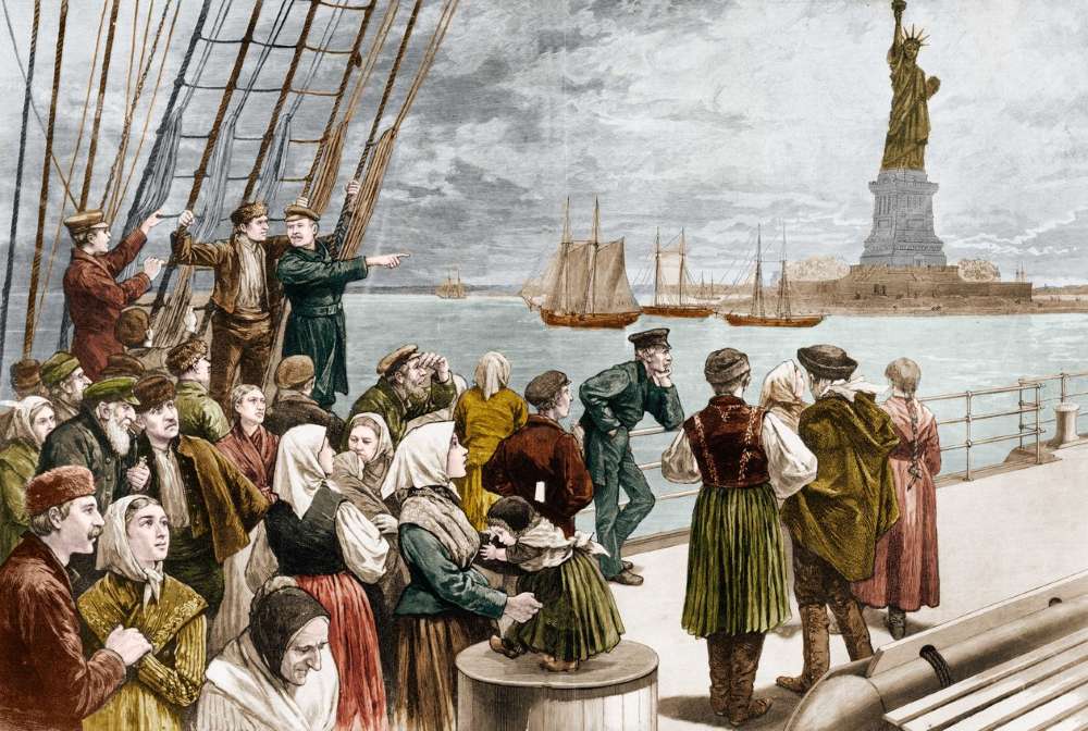 Ankunft der Auswanderer in New York